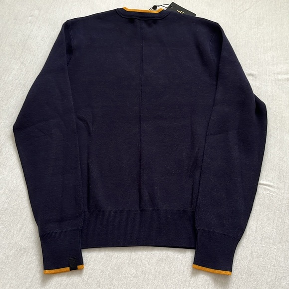 NWT Rag & Bone Navy Varsity Graphic Crew, Retro, Crew Neck, size S - Picture 10 of 12